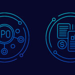 Graphic showing two designs with IPO in the center.
